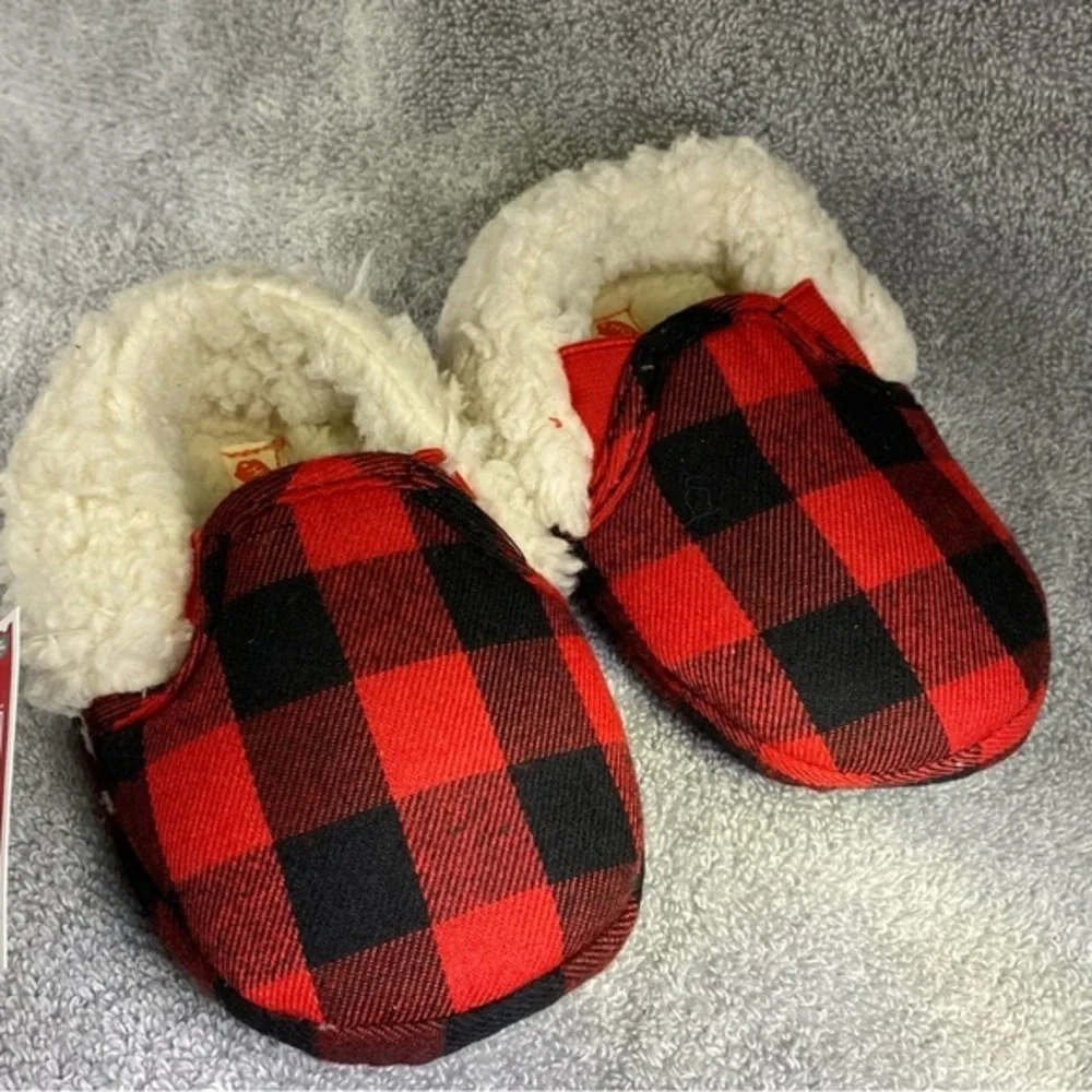 Holiday‎ Time Slippers Plaid Size 5-6 unisex